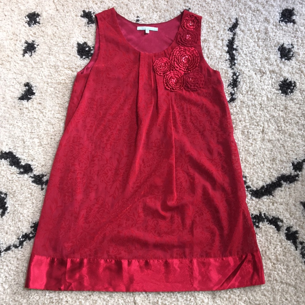Holiday Boutique Satin & Velvet Shift Dress Tunic
